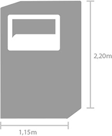 Icon Altkleidercontainer Höhe: 2,3 m Breite 1,15 m